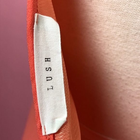 Lush high low open back flowy coral pink dress M - Picture 5 of 6